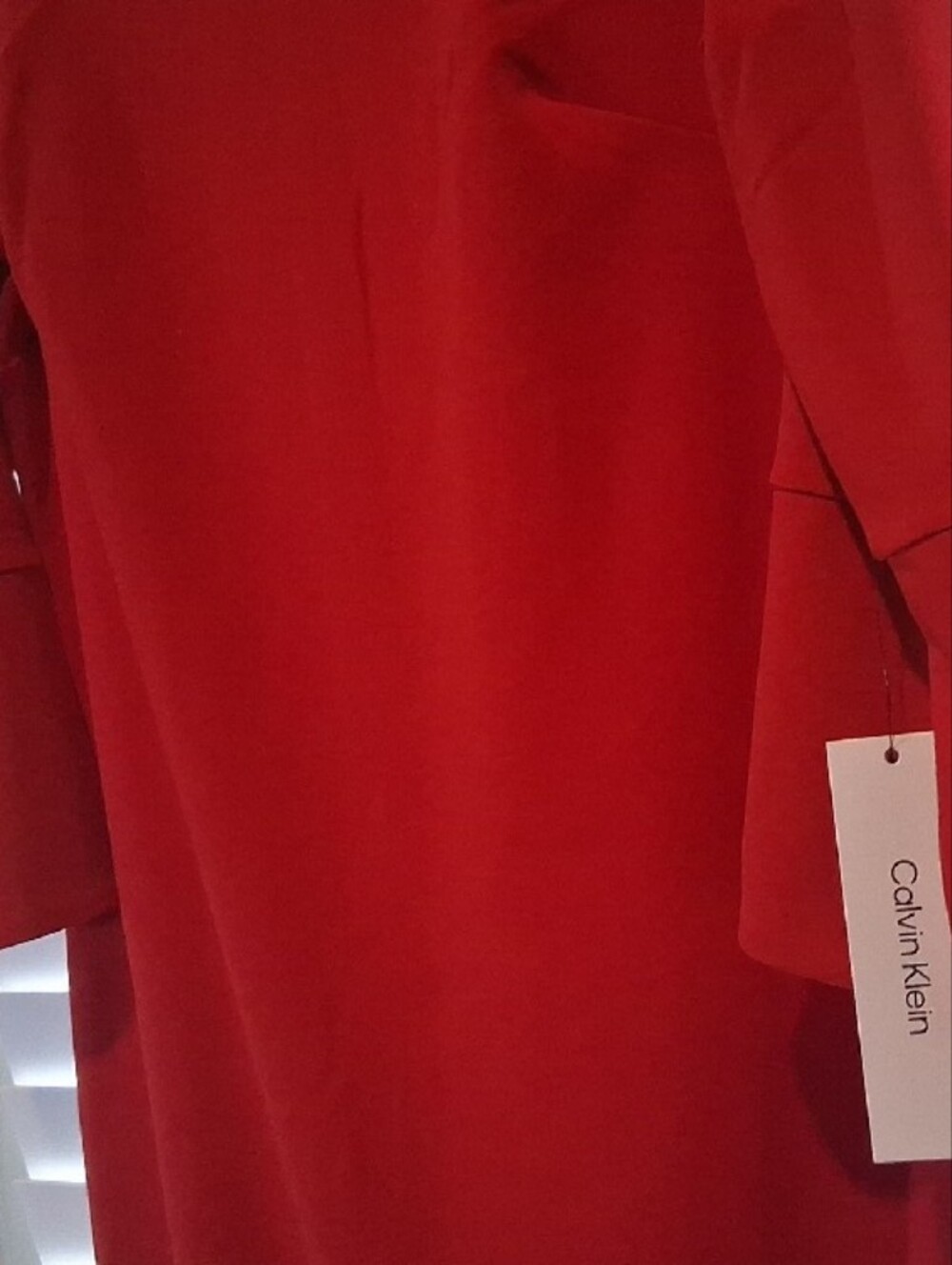 Calvin Klein Red Bell-Sleeve Sheath Dress - Picture 4 of 7